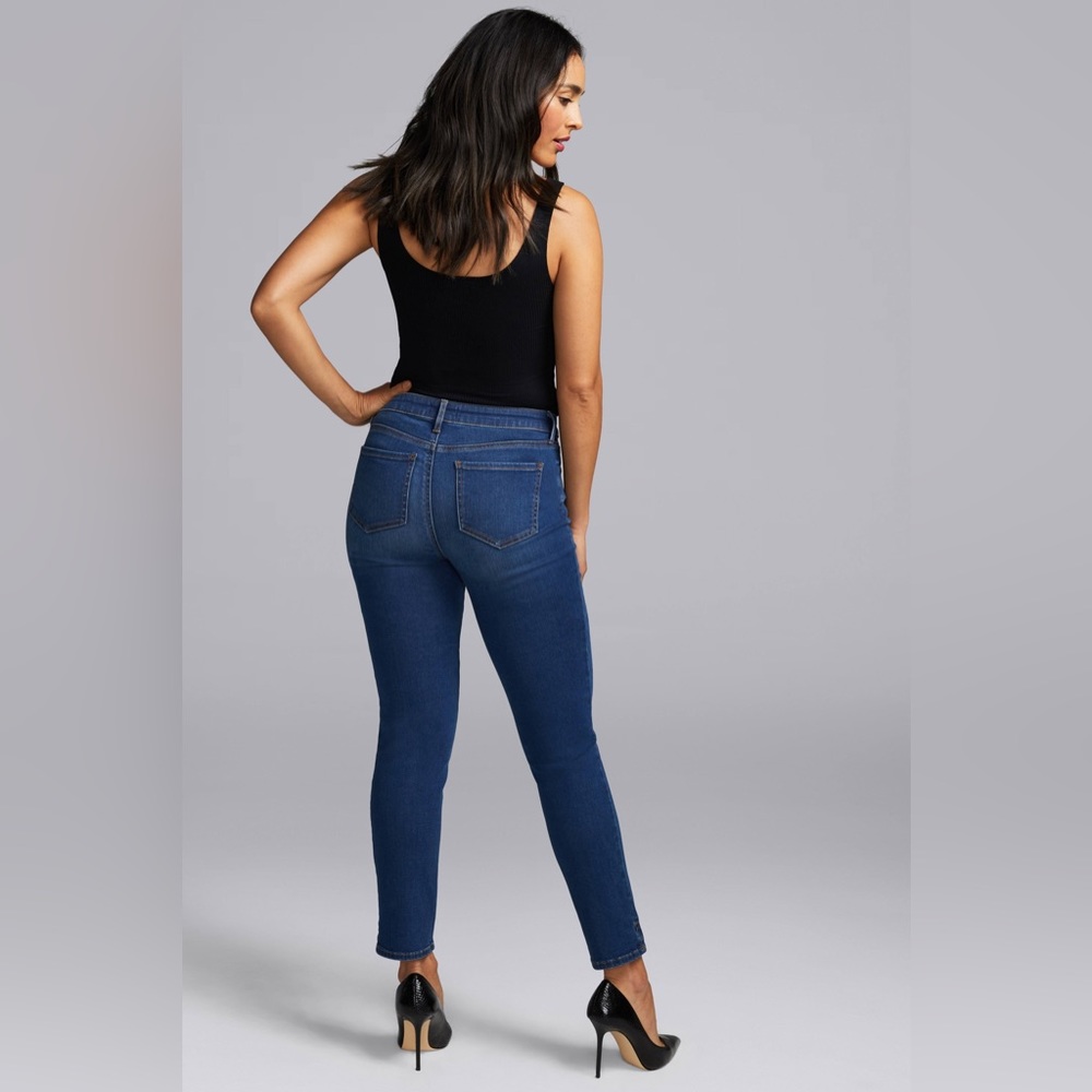 Curves 360 by NYDJ Slim Straight Ankle Jeans w/Side Slits